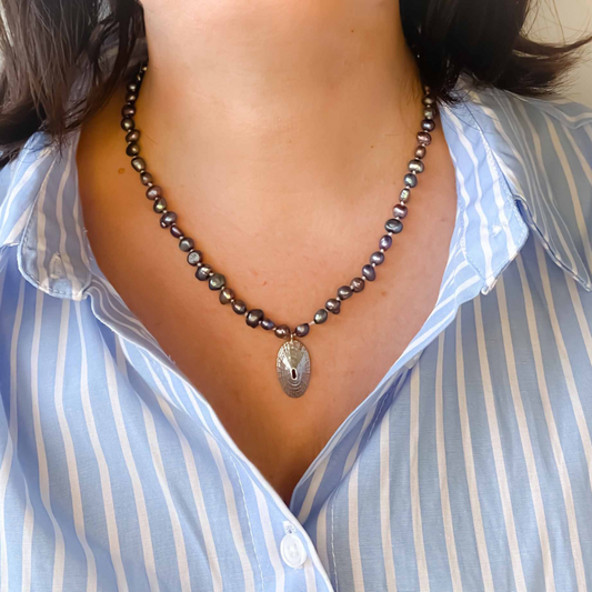 Collar Lapita y Perlas