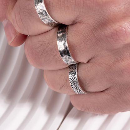 Anillo Textura Punteada